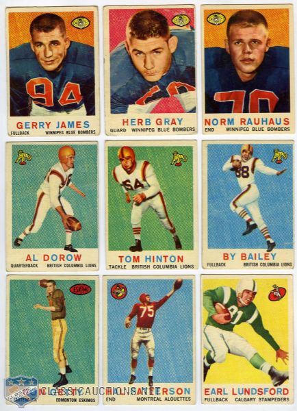 1959 Topps CFL Complete 88-Card Set