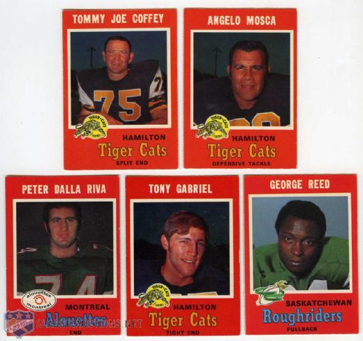 1971 O-Pee-Chee CFL Near Complete Set (127/132) and Extras (34)