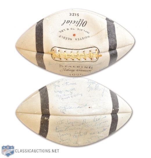 Ottawa Rough Riders 1950s/1960s Greats Multi-Autographed Football Gifted to John Bowe