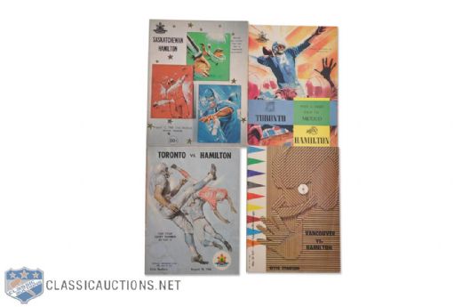 1960s Hamilton Tiger-Cats Program Collection of 4