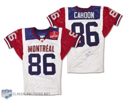 Ben Cahoons Autographed 2004 Montreal Alouettes Game-Worn Jersey