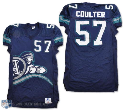 Carl Coulters Mid-1990s Toronto Argonauts Game-Worn Jersey