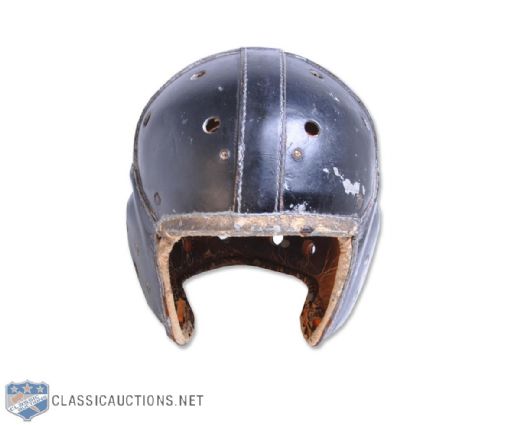 1920s Lowe & Campbell Sporting Goods Leather Football Helmet