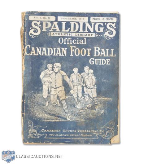 Rare 1911 Spalding Canadian Football Guide