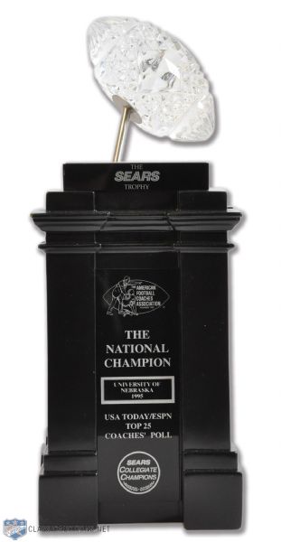 University of Nebraska 1995 National Champion AFCA Official Replica Trophy (14")