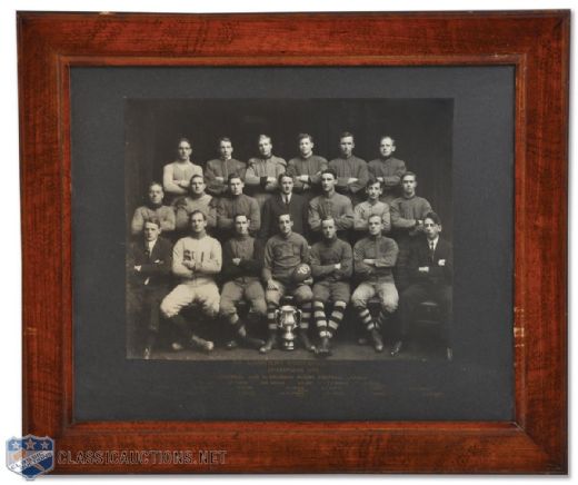 1909 St. Lambert Football Club Framed Team Photo - Champions Montreal and Suburban League (22 1/2" x 26 1/2")