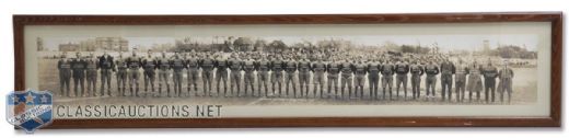1926 Queens University Rugby Team Huge Framed Panoramic Team Photo (12” x 57”)