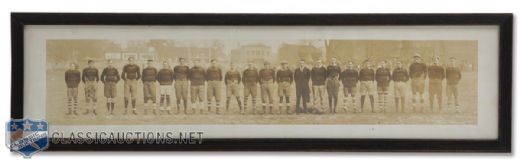1928 Pharmacy Rugby Team (Toronto) Framed Panoramic Team Photo (9 1/4” x 32 3/4”)
