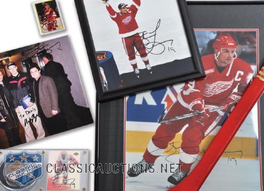 Dennis Polonichs Collection of Steve Yzerman Signed Memorabilia