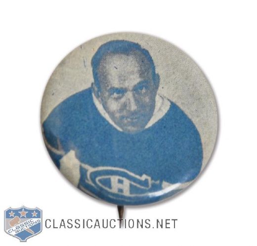 Howie 1937 Morenz Memorial Game Button