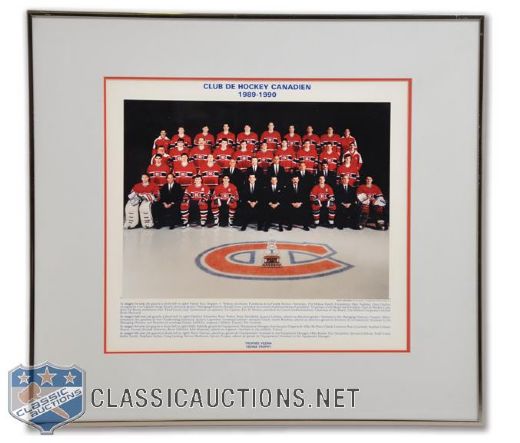 Montreal Canadiens 1989-90 Framed Official Team Photo (20" x 22")