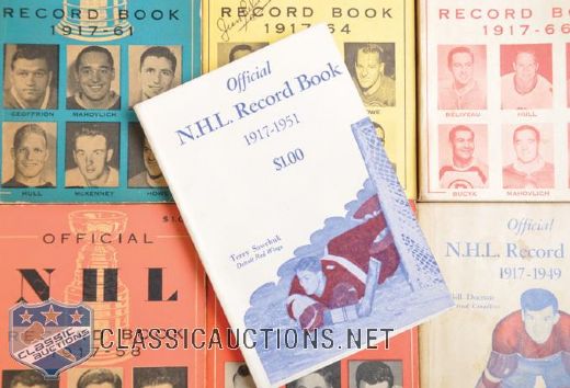 1949-1966 NHL Official Record Book Collection of 7