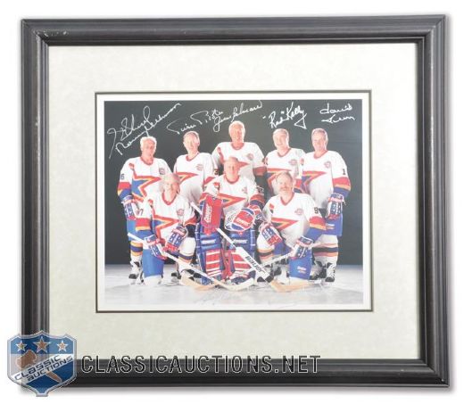 HOFers Multi-Signed Photo Collection of 3 with Triple-Signed Richard/Beliveau/Lafleur