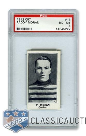 1912-13 Imperial Tobacco C57 #18 HOFer Patrick "Paddy" Moran - Graded PSA 6