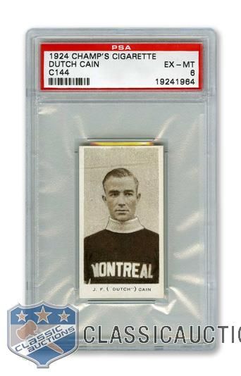 1924-25 Champs Cigarettes C144 Jim "Dutch" Cain - Graded PSA 6