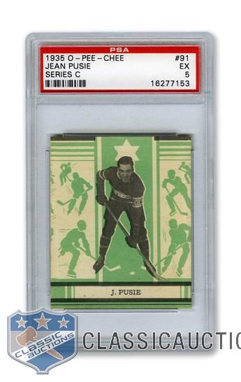 1935-36 O-Pee-Chee Series "C" #91 Jean Pusie RC - Graded PSA 5