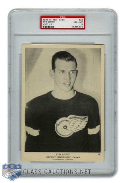 1939-40 O-Pee-Chee V301-1 #72 HOFer Sydney "Sid" Howe - Graded PSA 8 - Highest Graded!