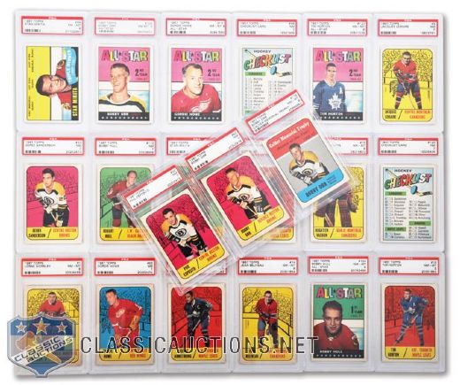 1967-68 Topps PSA-Graded Complete 132-Card Set