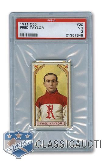 1911-12 Imperial Tobacco C55 #20 HOFer Fred Taylor - Graded PSA 3