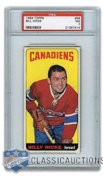 1964-65 Topps Tall Boys #98 Bill Hicke SP - Graded PSA 7