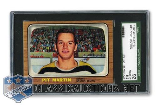 1966-67 Topps #41 Pit Martin SGC Graded NM/MT+ 8.5