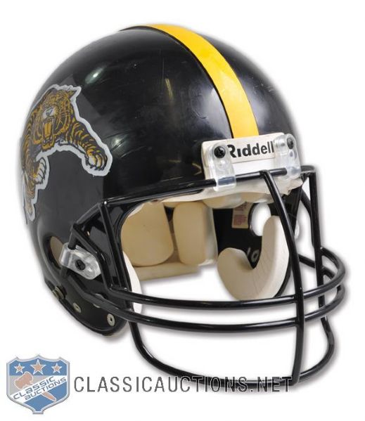 Hamilton Tiger-Cats 1990s Game-Worn Helmet