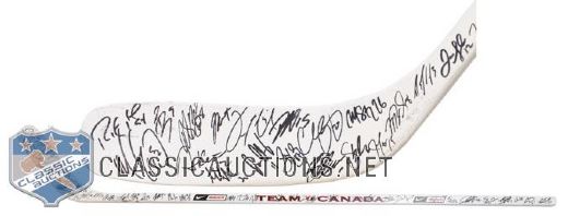 Team Canada 2010 Winter Olympics Team-Signed Stick by 40+