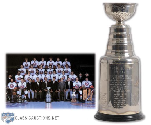 Robert "Butch" Gorings 1981-82 New York Islanders Stanley Cup Championship Trophy (13")