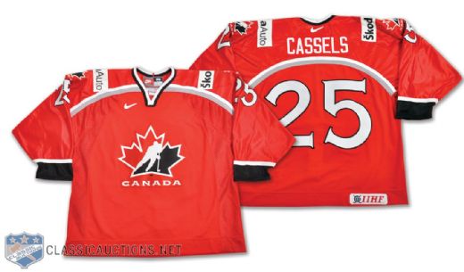 Andrew Cassels 1996 World Championships Team Canada Game-Worn Jersey