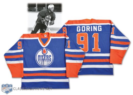 Robert "Butch" Gorings 1986-87 Nova Scotia Oilers Game-Worn Jersey