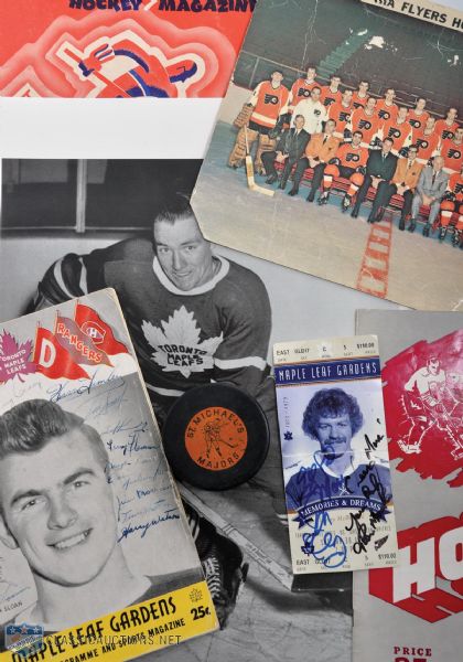 Gord Hannigans Memorabilia Collection with 1953-54 Toronto Maple Leafs Team-Signed Program