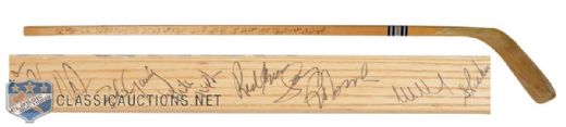 Claude Lemieuxs 1986-87 Montreal Canadiens Team-Autographed Game-Issued Stick