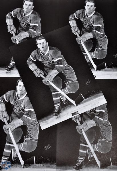 Collection of 30 Maurice Richard Lithographs By Bernard Pelletier (18 1/4" x 25")
