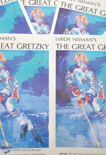 Vintage 1981 LeRoy Neiman "The Great Gretzky" Posters Collection of 7