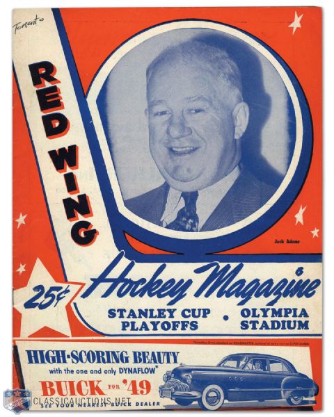 1949 Stanley Cup Finals Program - Detroit Red Wings vs Toronto Maple Leafs