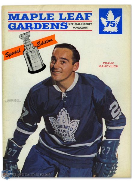 1967 Stanley Cup Finals Program - Toronto Maple Leafs vs Montreal Canadiens
