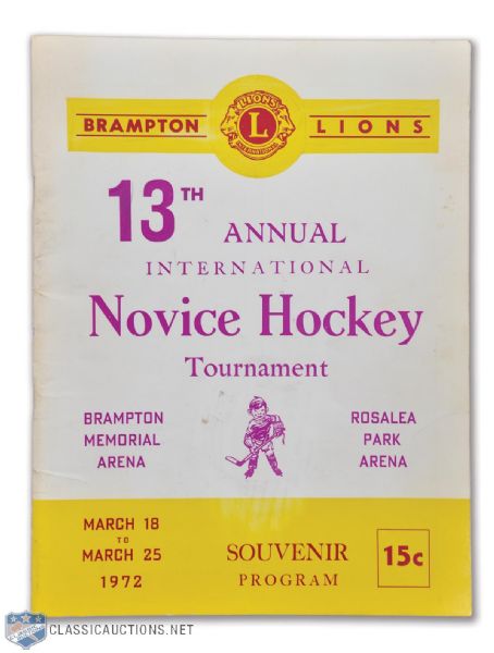 1972 Brampton Novice Hockey Tournament with Wayne Gretzky and Denis Savard