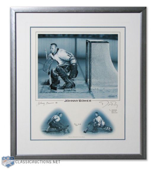 Johnny Bower Signed Print by Daniel Parry - Original Artist Retouch 1/1 (24" x 28")