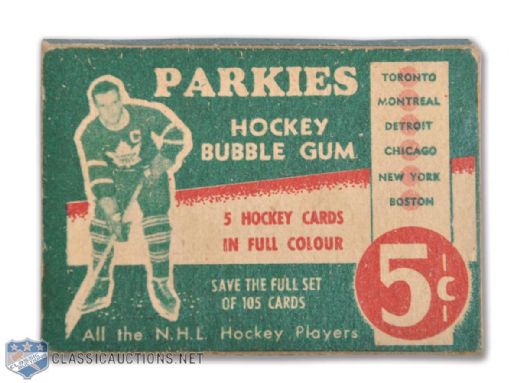 1951-52 Parkhurst Hockey Card Wrapper Box
