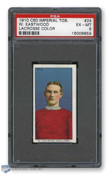1910-11 Imperial Tobacco C60 #24 Whitey "Shiner" Eastwood RC - Graded PSA 6 - Highest Graded!