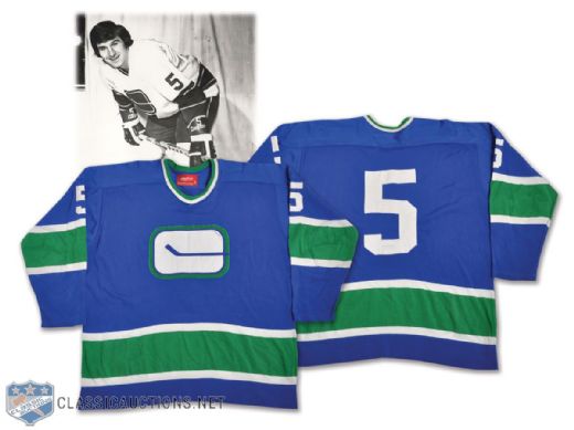 Tracy Pratts Mid-1970s Vancouver Canucks Game-Worn Jersey