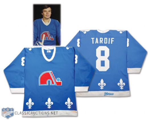 Marc Tardifs 1982-83 Quebec Nordiques Game-Worn Jersey - Nice Game Wear!