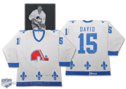 Richard Davids 1982-83 Quebec Nordiques Game-Worn Jersey - Nice Game Wear!