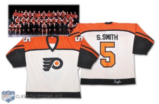 Steve Smiths 1985-86 Philadelphia Flyers Game-Worn Jersey