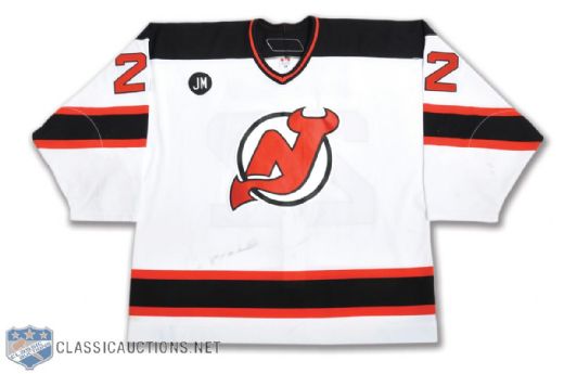 Viktor Kozlovs 2005-06 New Jersey Devils Game-Worn Jersey with JM Patch and LOA