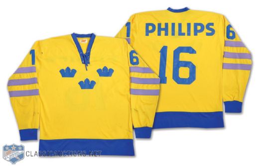 Mats Ahlbergs 1974-75 Team Sweden Game-Worn Jersey