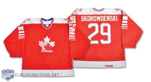 Warren Skorodenski 1988-89 Team Canada Game-Worn Jersey