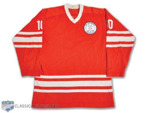 TSV Lechbruck Mid-1970s German Hockey League #10 Game-Worn Jersey - Team Repairs!