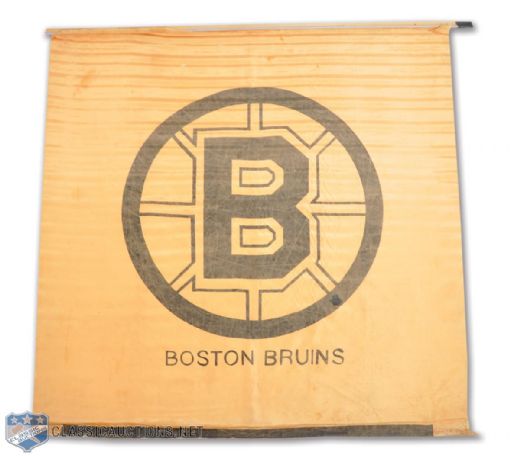 Boston Bruins 1950s/1960s Banner Obtained from Boston Garden