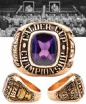 Billy Smiths 1970-71 AHL Springfield Kings Calder Cup Championship 10K Gold Ring